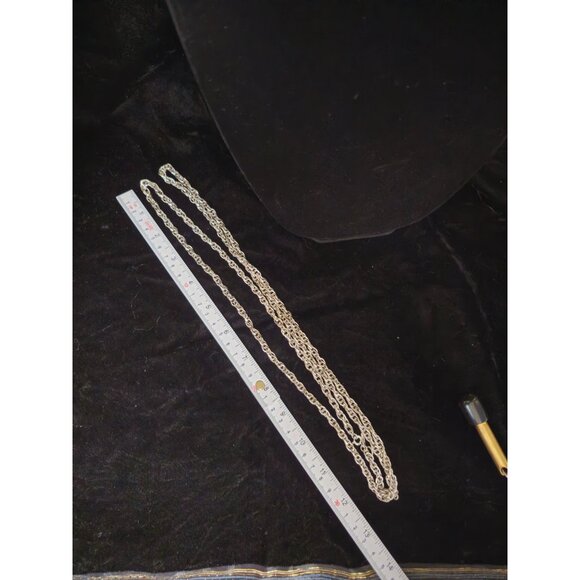 Long Monet silver rope chain - Picture 1 of 5